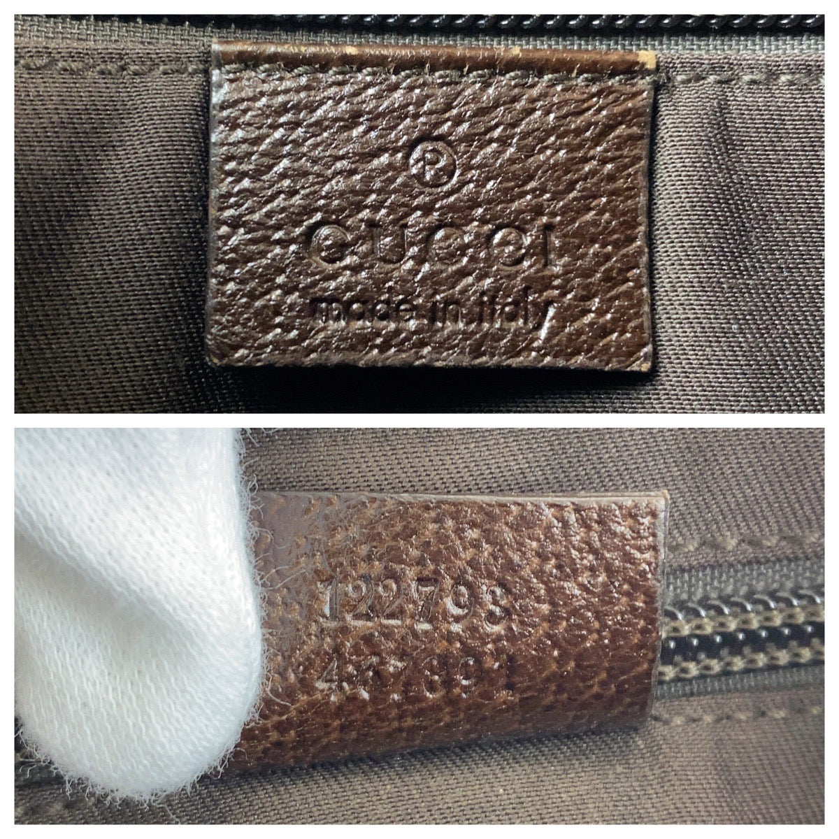 GUCCI Shoulder Bag GG canvas, leather Brown Silver Metal Shoulder Bag Messenger bag Women Used