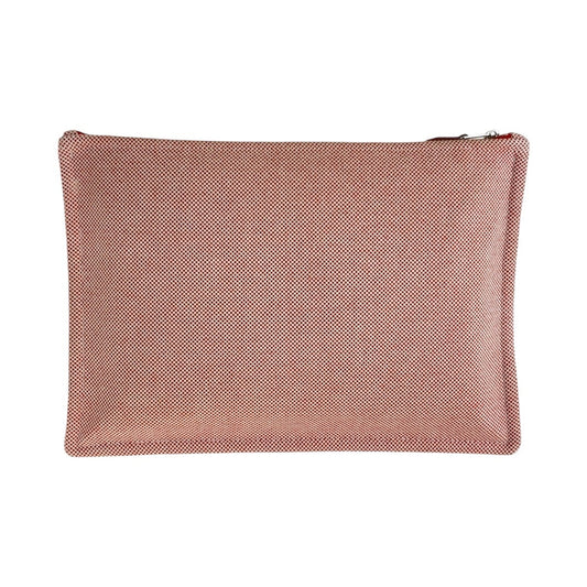 HERMES Clutch bag Tower ash Vermilion Pink SilverMetal Clutch bag pouch H tissage Women Used