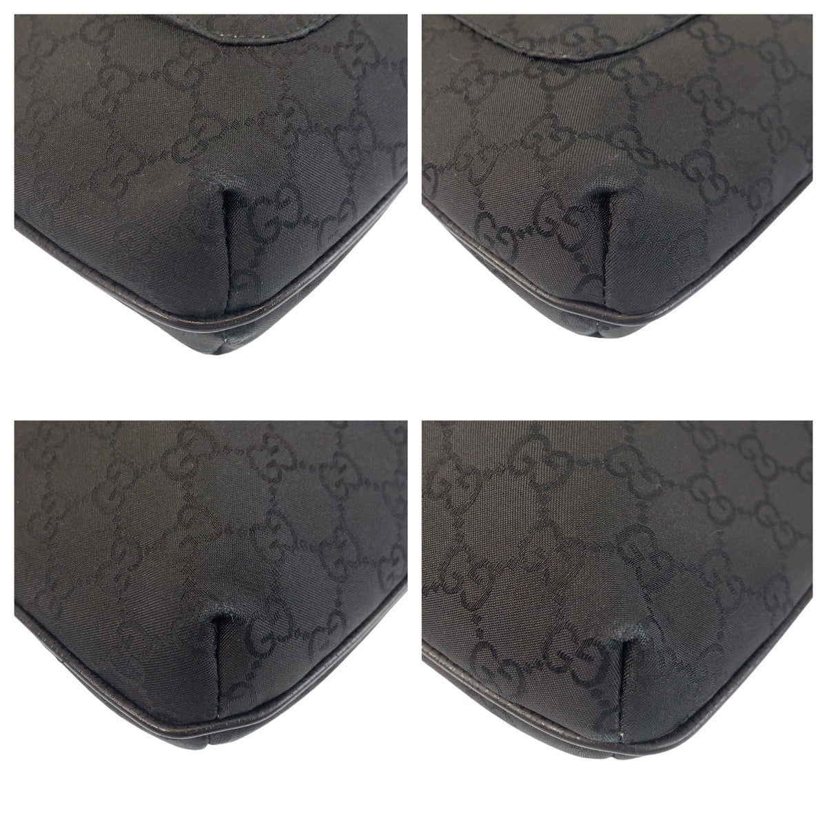 GUCCI Shoulder Bag 293572 GG canvas, leather Black black Crossbody Shoulder Bag Messenger Bag Women Used