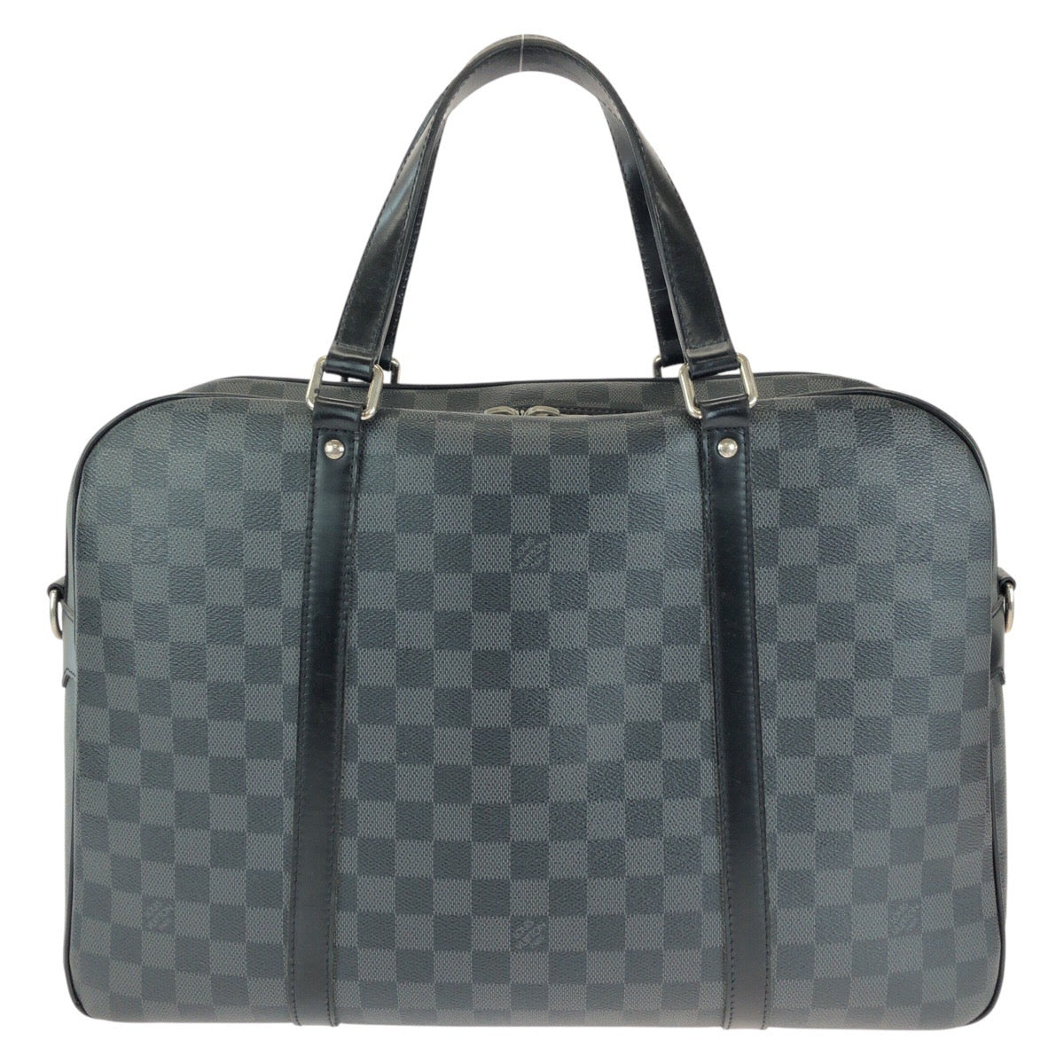 LOUIS VUITTON Business bag N48118 PVC Black SilverMetal Business bag briefcase Damier Graphite Yone mens Used