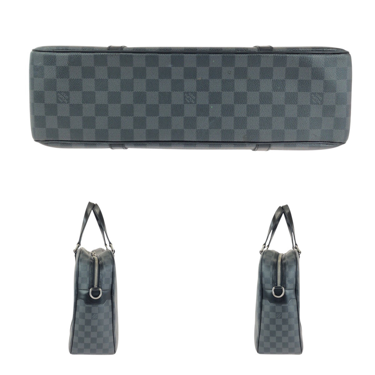 LOUIS VUITTON Business bag N48118 PVC Black SilverMetal Business bag briefcase Damier Graphite Yone mens Used