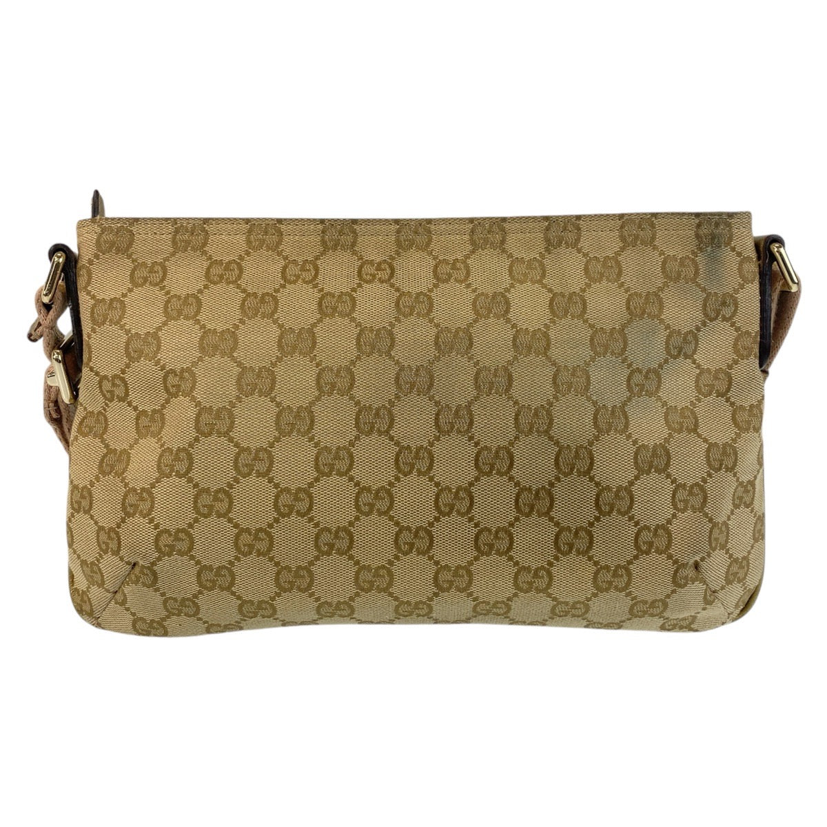 GUCCI Shoulder Bag GG canvas Beige Pink Gold Metal Crossbody Shoulder Bag Messenger Bag Sherry line Women Used