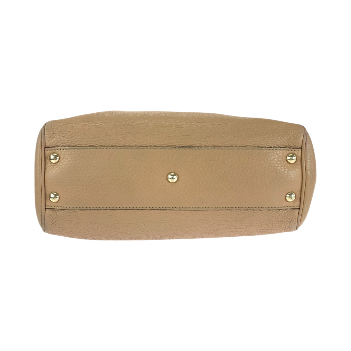 GUCCI Handbag 236032 leather Beige Brown Gold Metal Handbag Bamboo Women Used