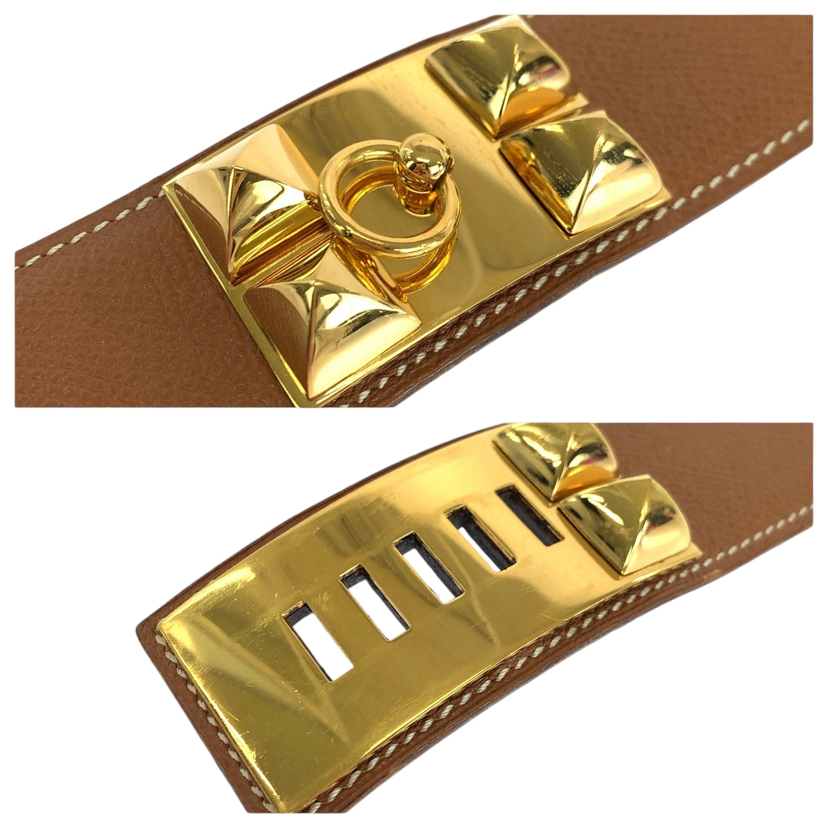 HERMES belt leather Brown Cory Edssian Medor No Size (See Description)