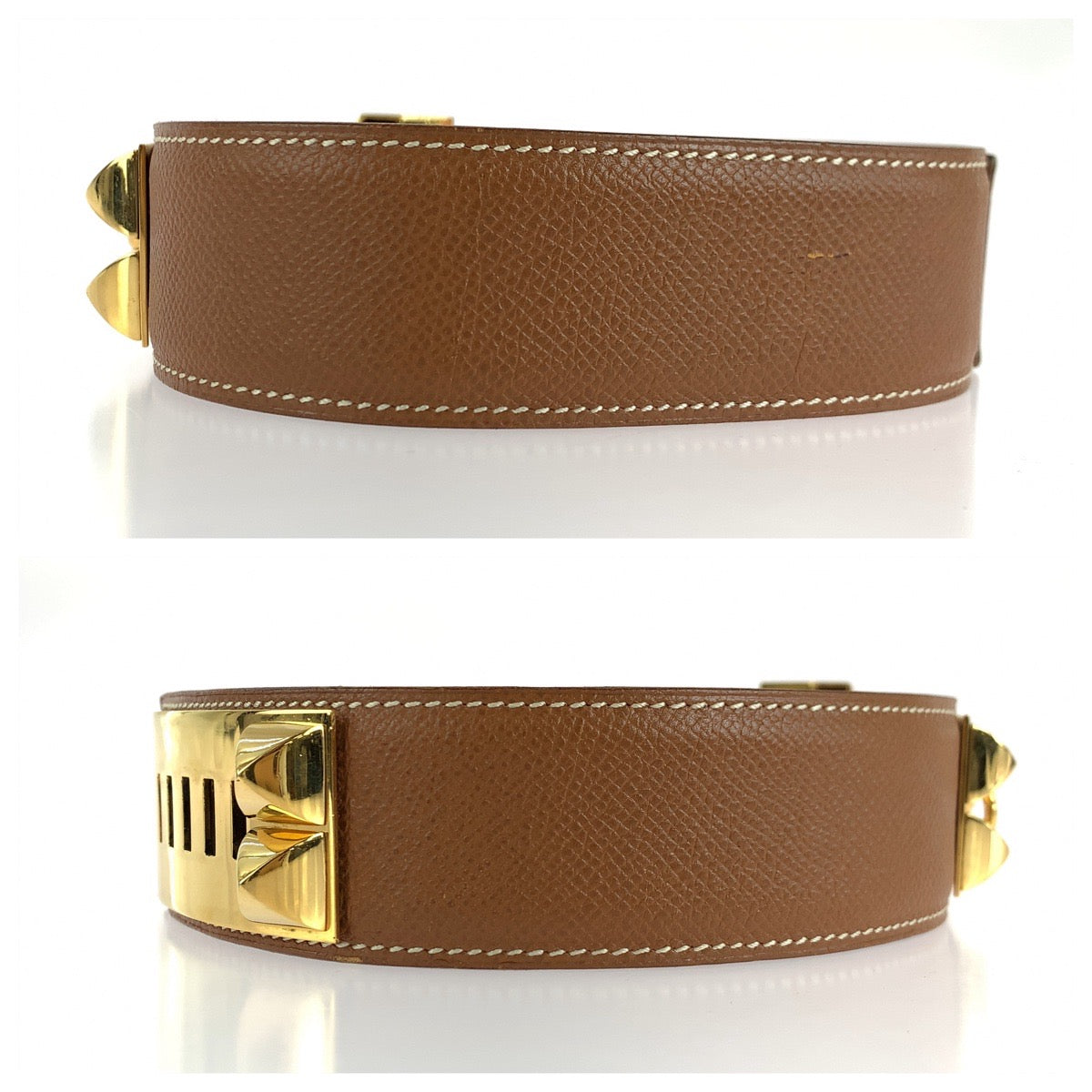 HERMES belt leather Brown Cory Edssian Medor No Size (See Description)