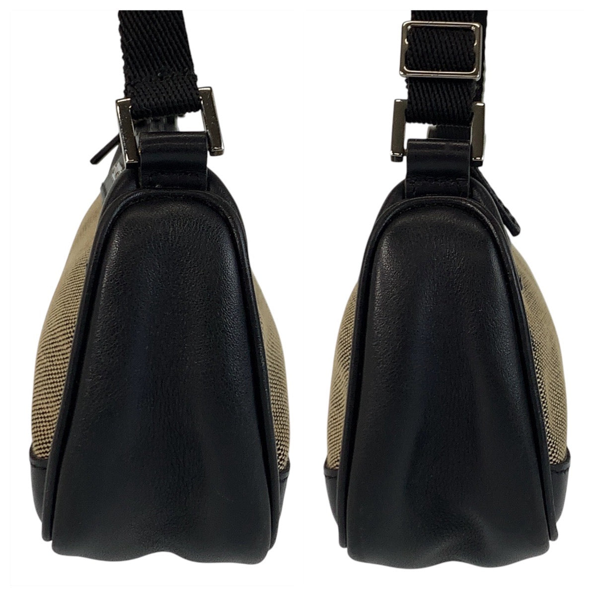 GUCCI Handbag 92820 Canvas, Leather Brown Black SilverMetal Handbag accessory pouch Women Used