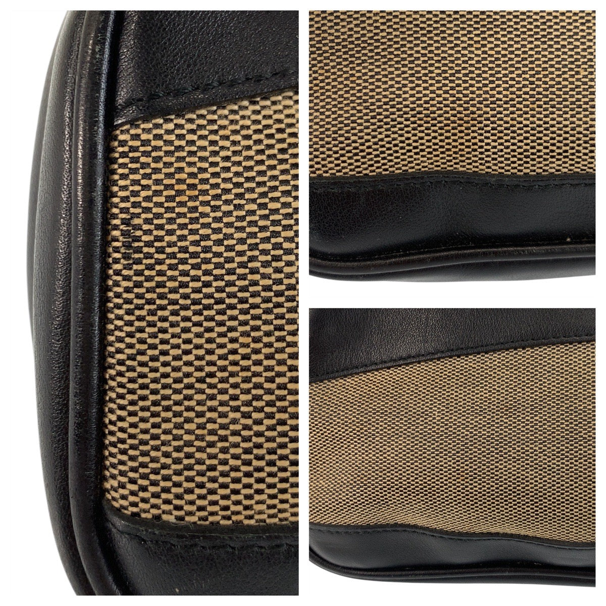 GUCCI Handbag 92820 Canvas, Leather Brown Black SilverMetal Handbag accessory pouch Women Used