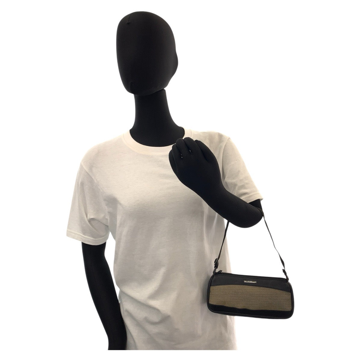 GUCCI Handbag 92820 Canvas, Leather Brown Black SilverMetal Handbag accessory pouch Women Used