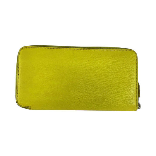 HERMES Long Wallet Purse Epsom Light yellow Long Wallet Purse Azap long silk in Women Used