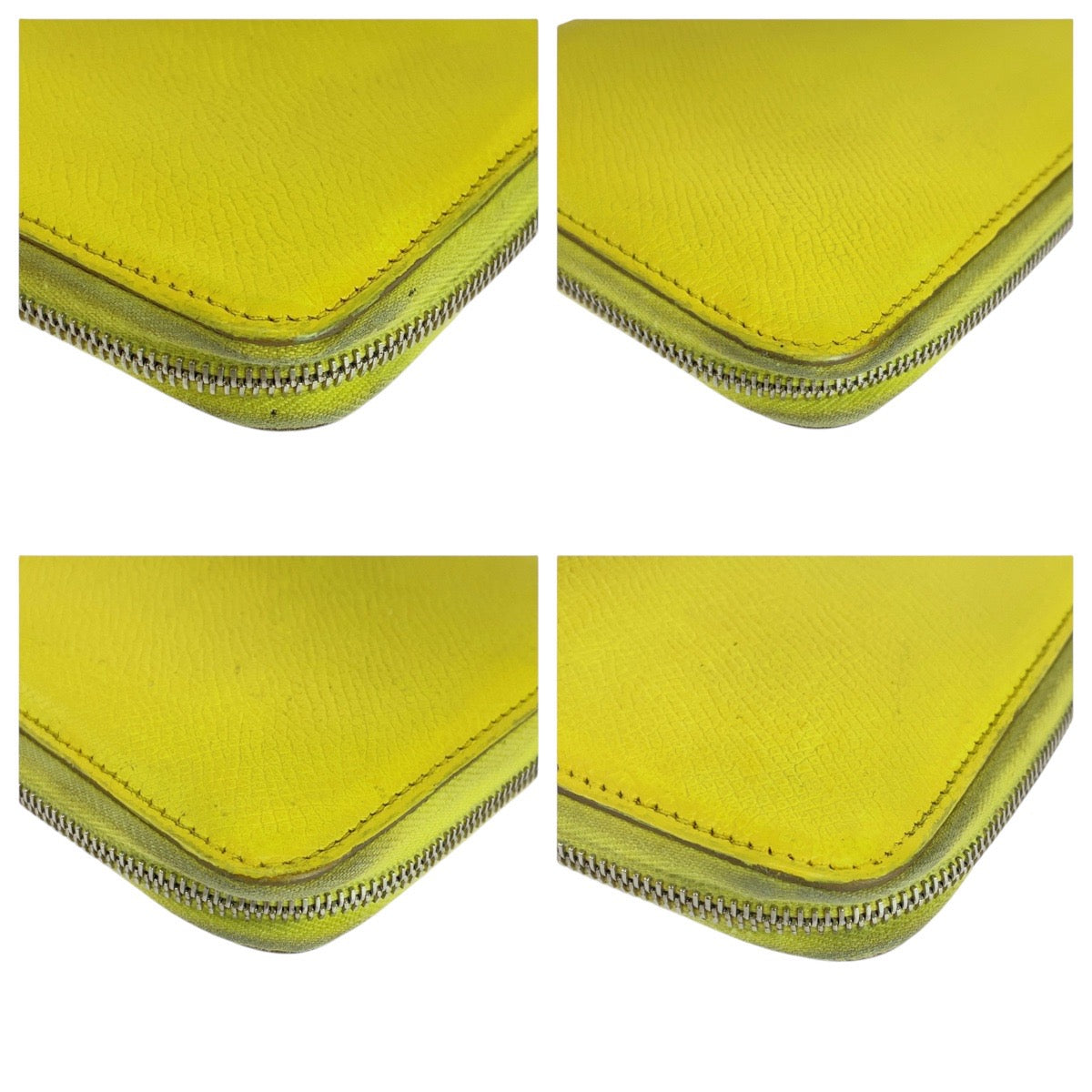 HERMES Long Wallet Purse Epsom Light yellow Long Wallet Purse Azap long silk in Women Used