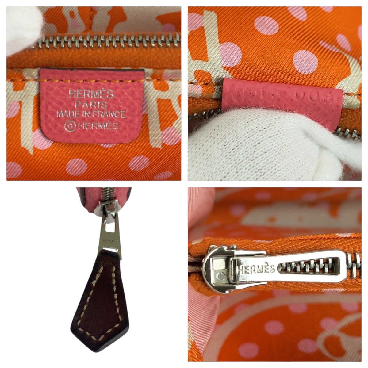 HERMES Long Wallet Purse Epsom rose azale pink Long Wallet Purse Azap long silk in Women Used
