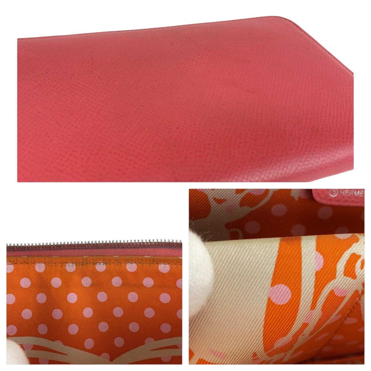 HERMES Long Wallet Purse Epsom rose azale pink Long Wallet Purse Azap long silk in Women Used
