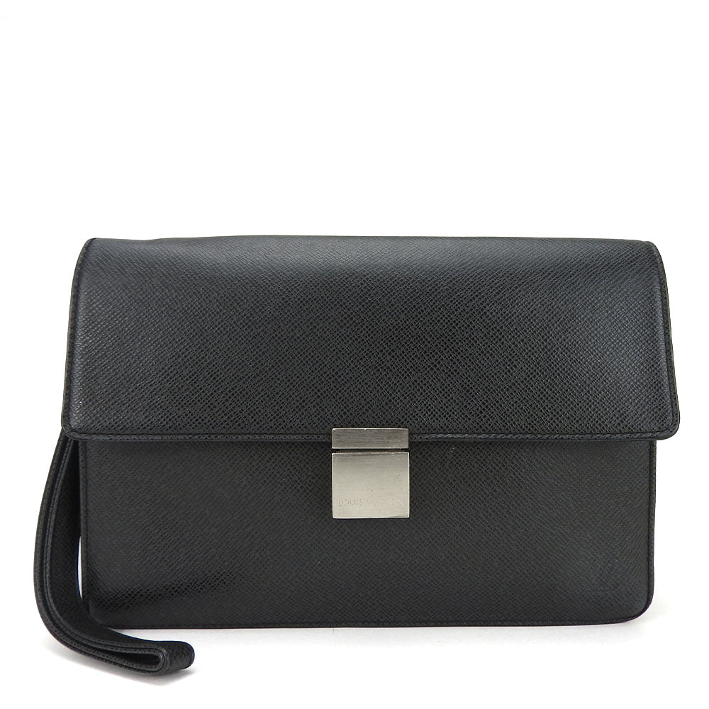 LOUIS VUITTON business bag M30782 Taiga black Selenga mens Used