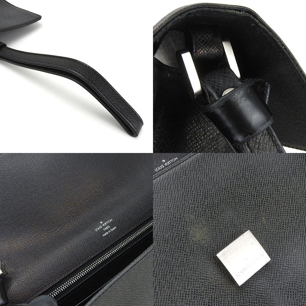 LOUIS VUITTON business bag M30782 Taiga black Selenga mens Used