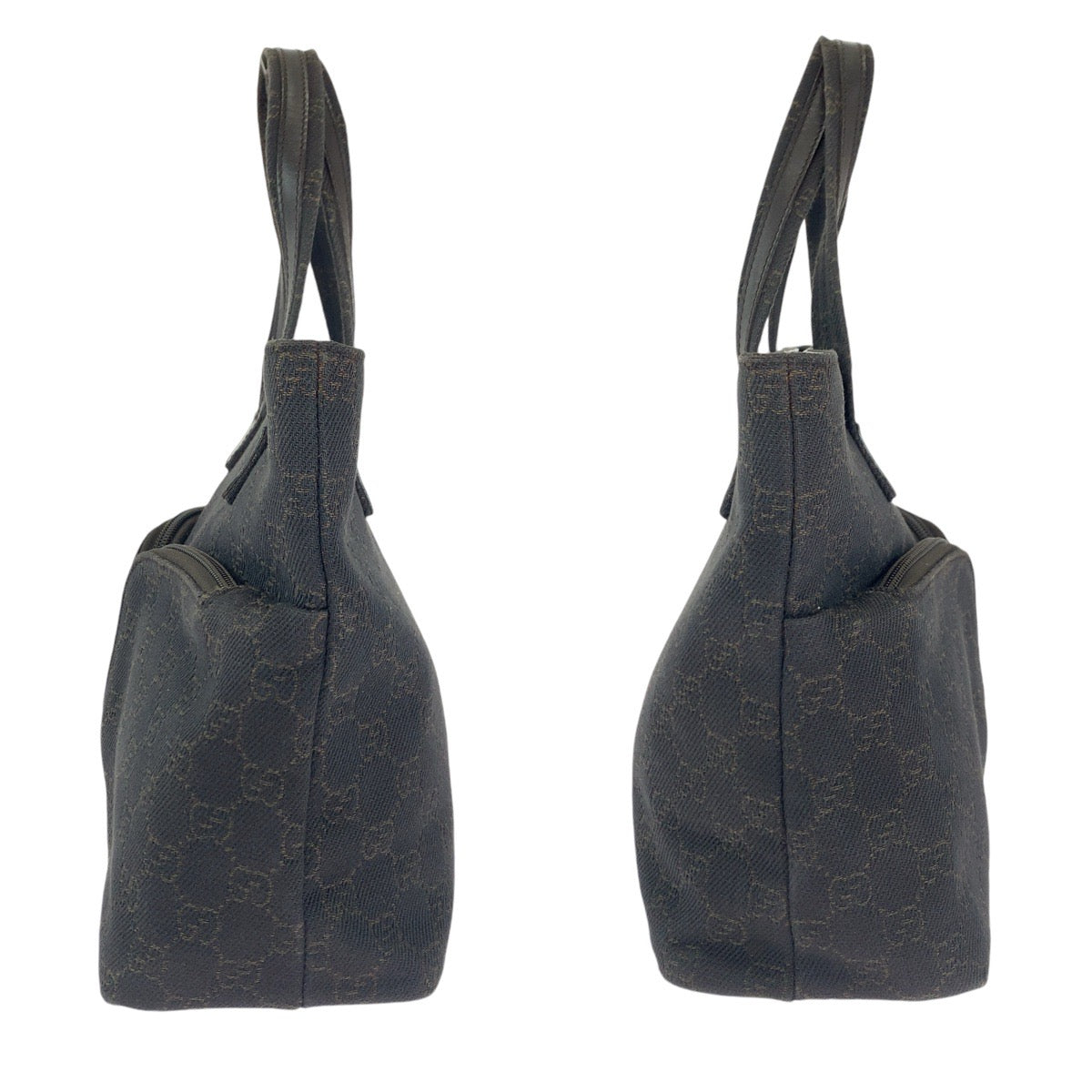 GUCCI Tote Bag 105650 GG canvas, leather Brown Gold Metal Tote Bag handbag Women Used