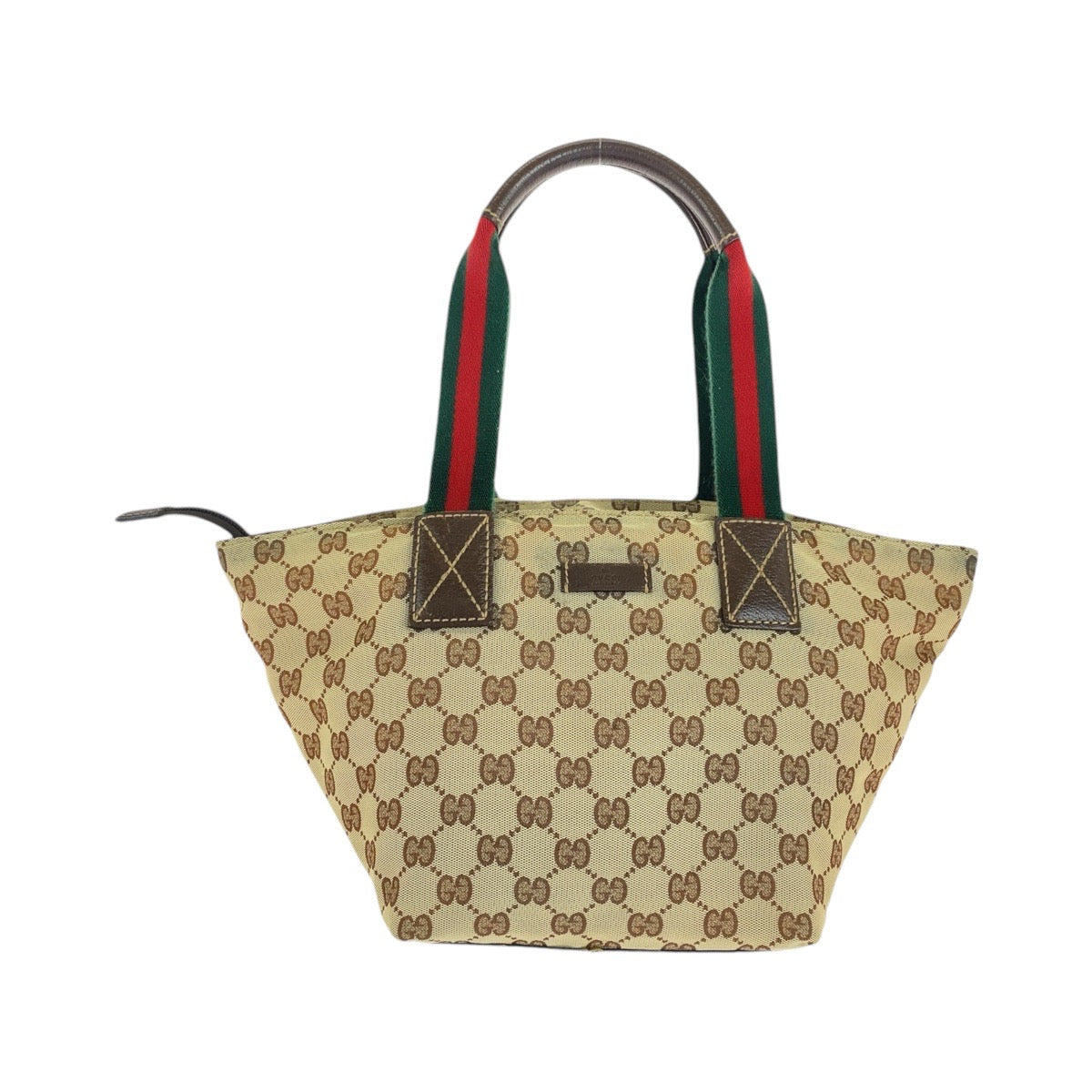 GUCCI Tote Bag 131228 GG canvas, leather Brown beige Tote Bag Shoulder Bag Sherry line Women Used