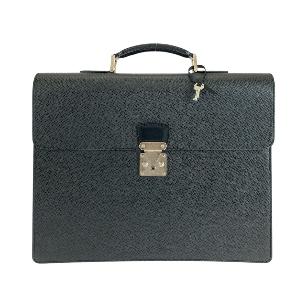 LOUIS VUITTON Business bag M30032 leather Ardoise Black SilverMetal Business bag briefcase Taiga Moscova mens Used