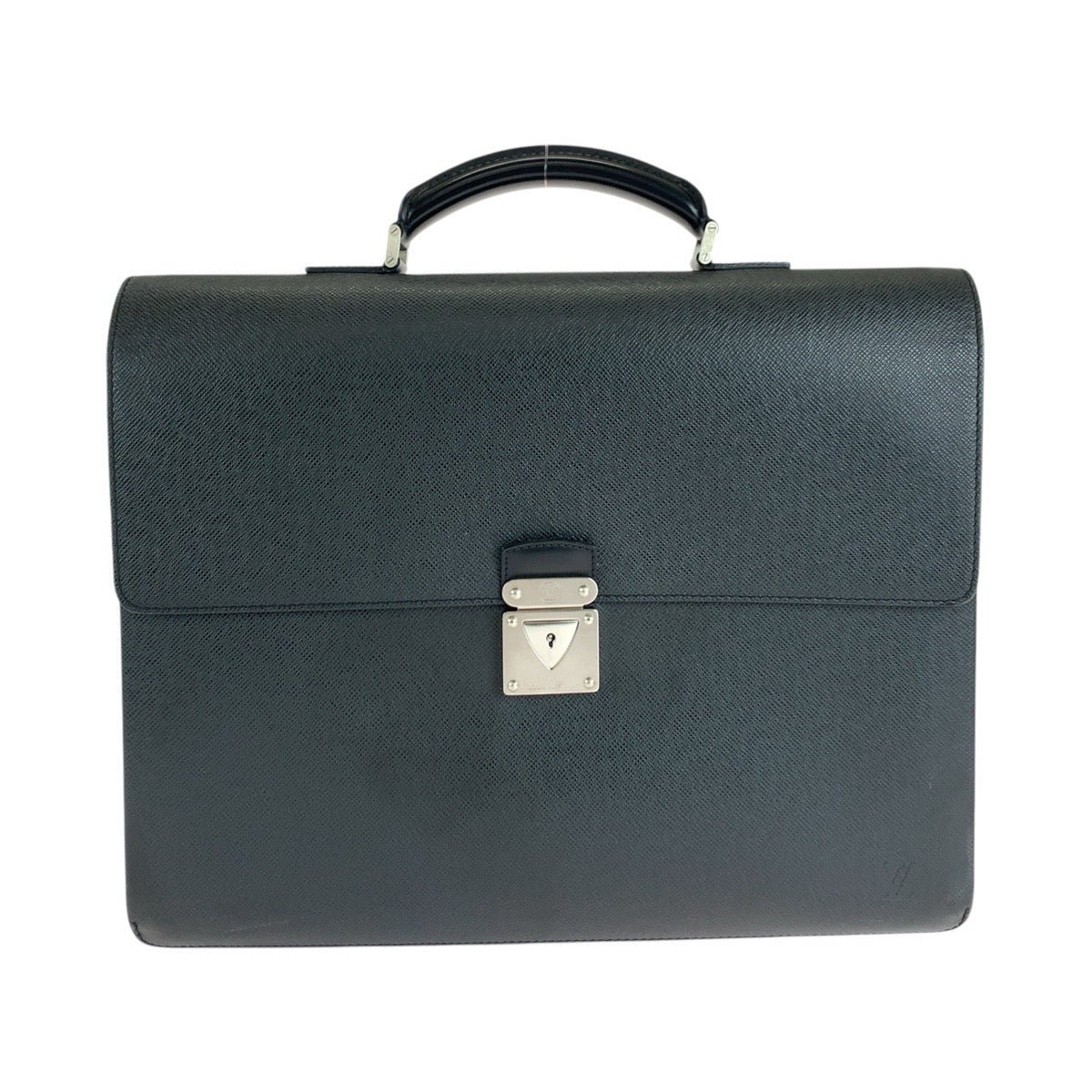 LOUIS VUITTON Business bag M31042 leather Black Ardoise SilverMetal Business bag briefcase Taiga Robusto 2 mens Used