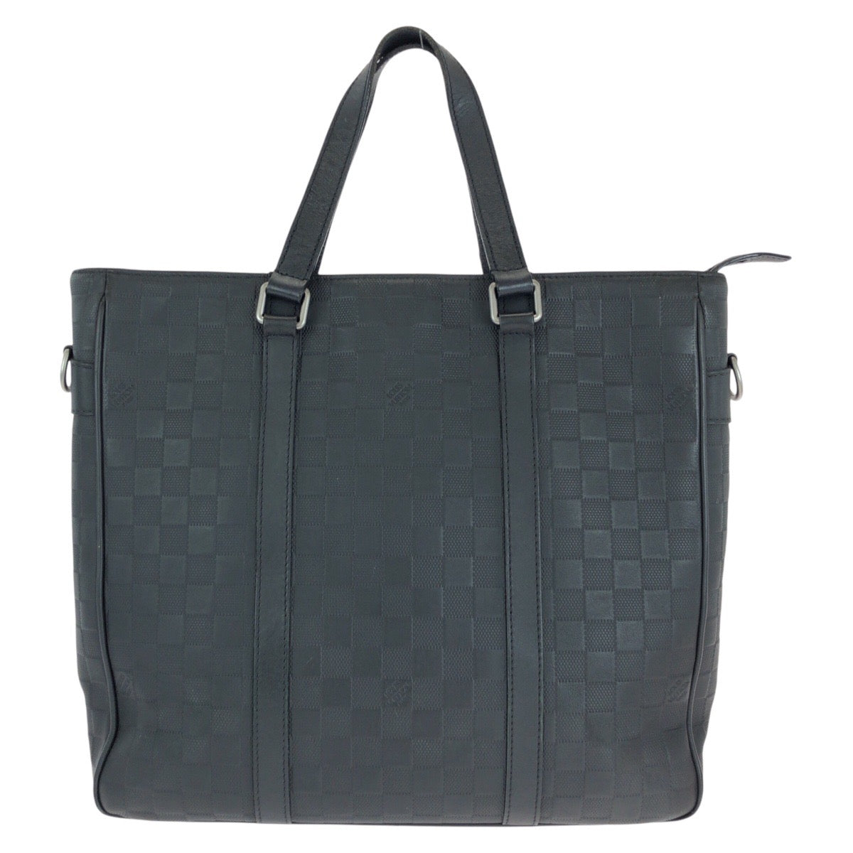 LOUIS VUITTON Business bag N41467 leather Black Gunmetal Business bag Tote Bag Damier Anfini Tadao PM mens Used