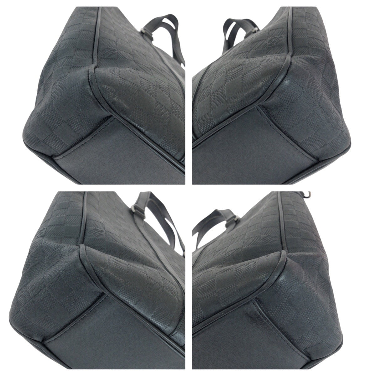 LOUIS VUITTON Business bag N41467 leather Black Gunmetal Business bag Tote Bag Damier Anfini Tadao PM mens Used