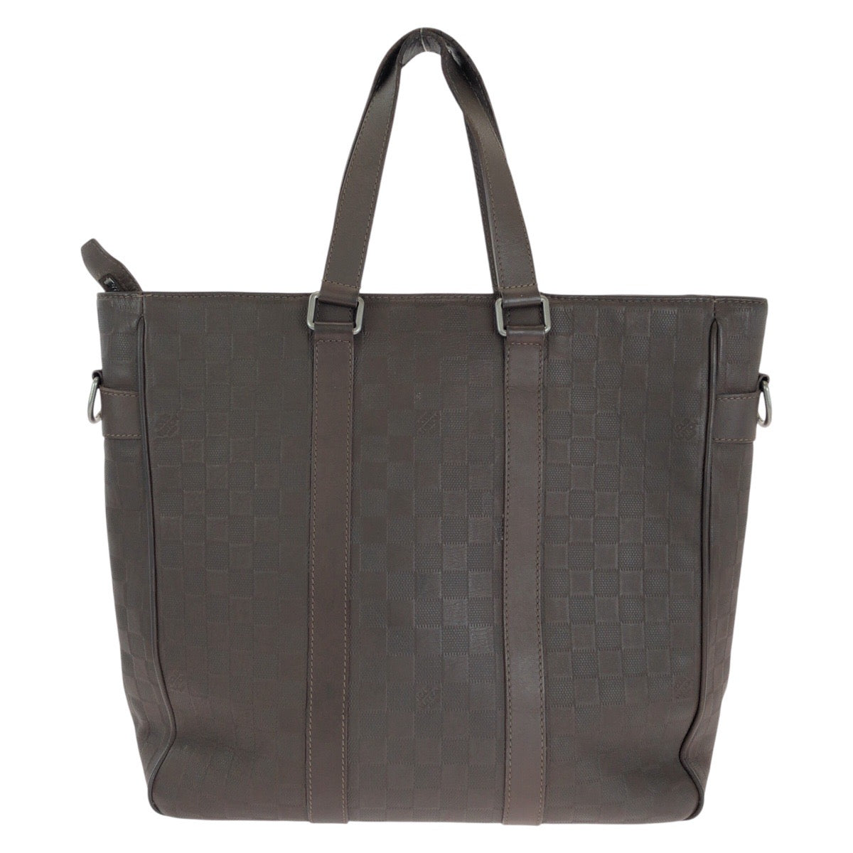 LOUIS VUITTON Business bag N41229 leather Meteor Brown Gunmetal Business Bag Tote Bag Shoulder Bag 2way Damier Anfini Neo Tadao mens Used
