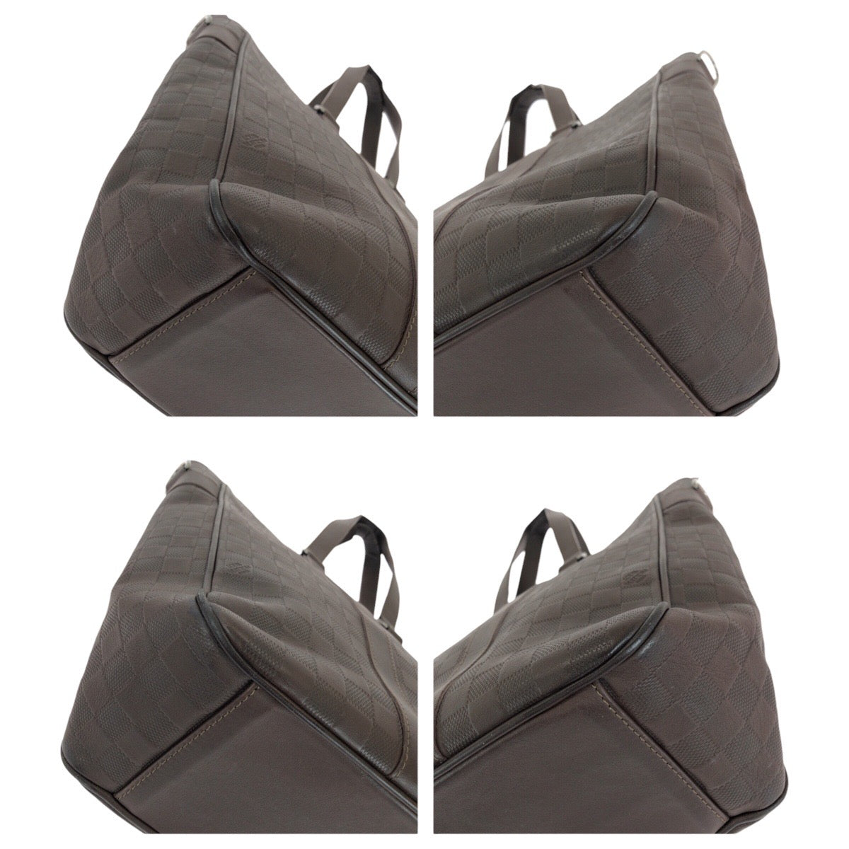 LOUIS VUITTON Business bag N41229 leather Meteor Brown Gunmetal Business Bag Tote Bag Shoulder Bag 2way Damier Anfini Neo Tadao mens Used