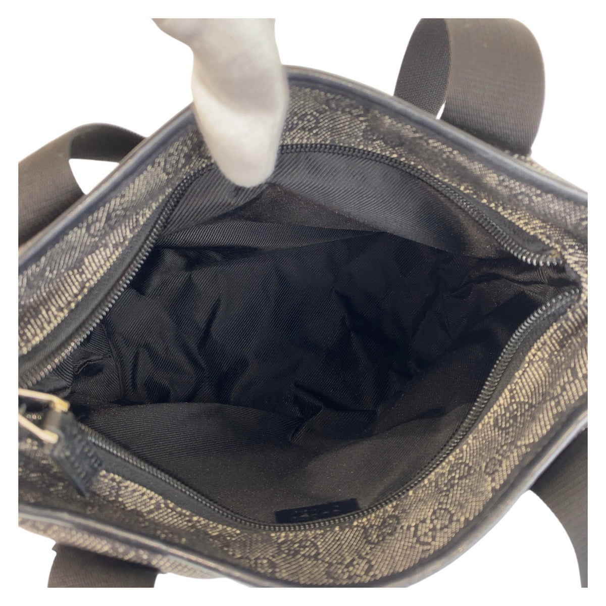 GUCCI Tote Bag 28893 GG canvas, leather Black black Tote Bag Shoulder Bag Women Used