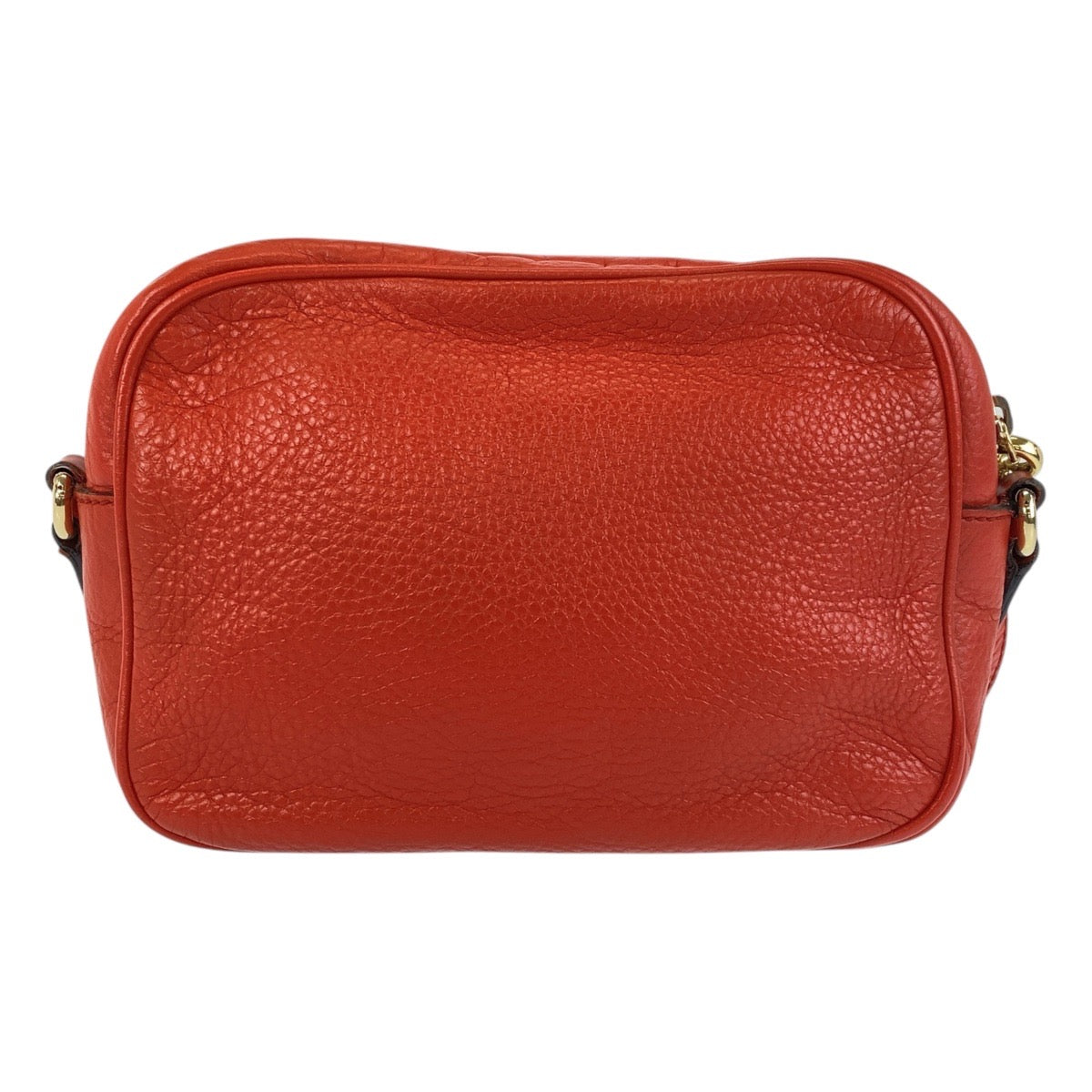 GUCCI Shoulder Bag 308364 leather Red Gold Metal Crossbody Shoulder Bag Pochette Soho Interlocking Women Used
