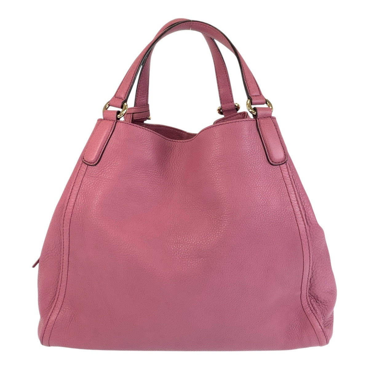 GUCCI Tote Bag 282309 leather Pink Gold Metal Tote Bag Shoulder Bag Soho Interlocking Women Used