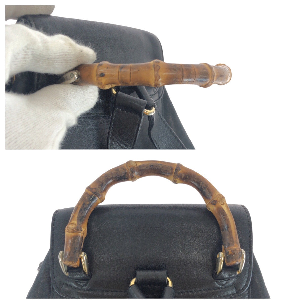 GUCCI Backpack 003 2058 0030 leather black Backpacks & Daypacks Backpacks Bamboo Women Used