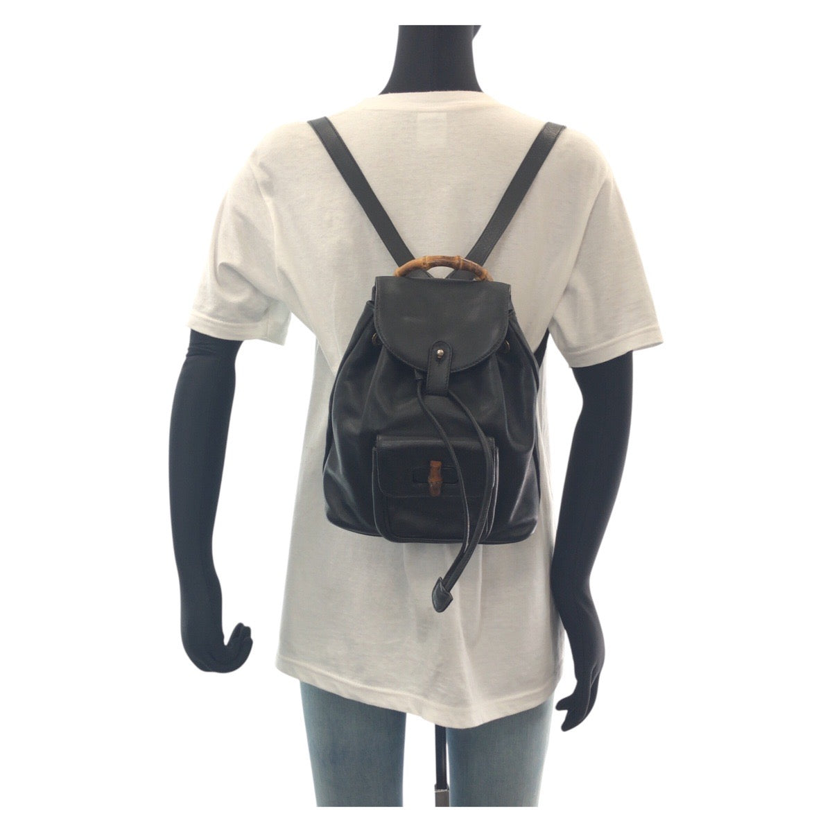 GUCCI Backpack 003 2058 0030 leather black Backpacks & Daypacks Backpacks Bamboo Women Used