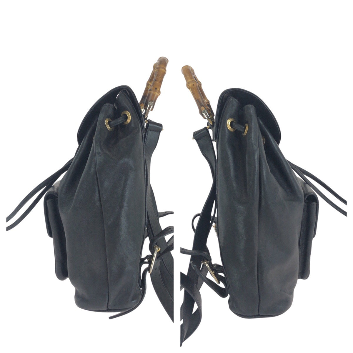 GUCCI Backpack 003 2058 0030 leather black Backpacks & Daypacks Backpacks Bamboo Women Used