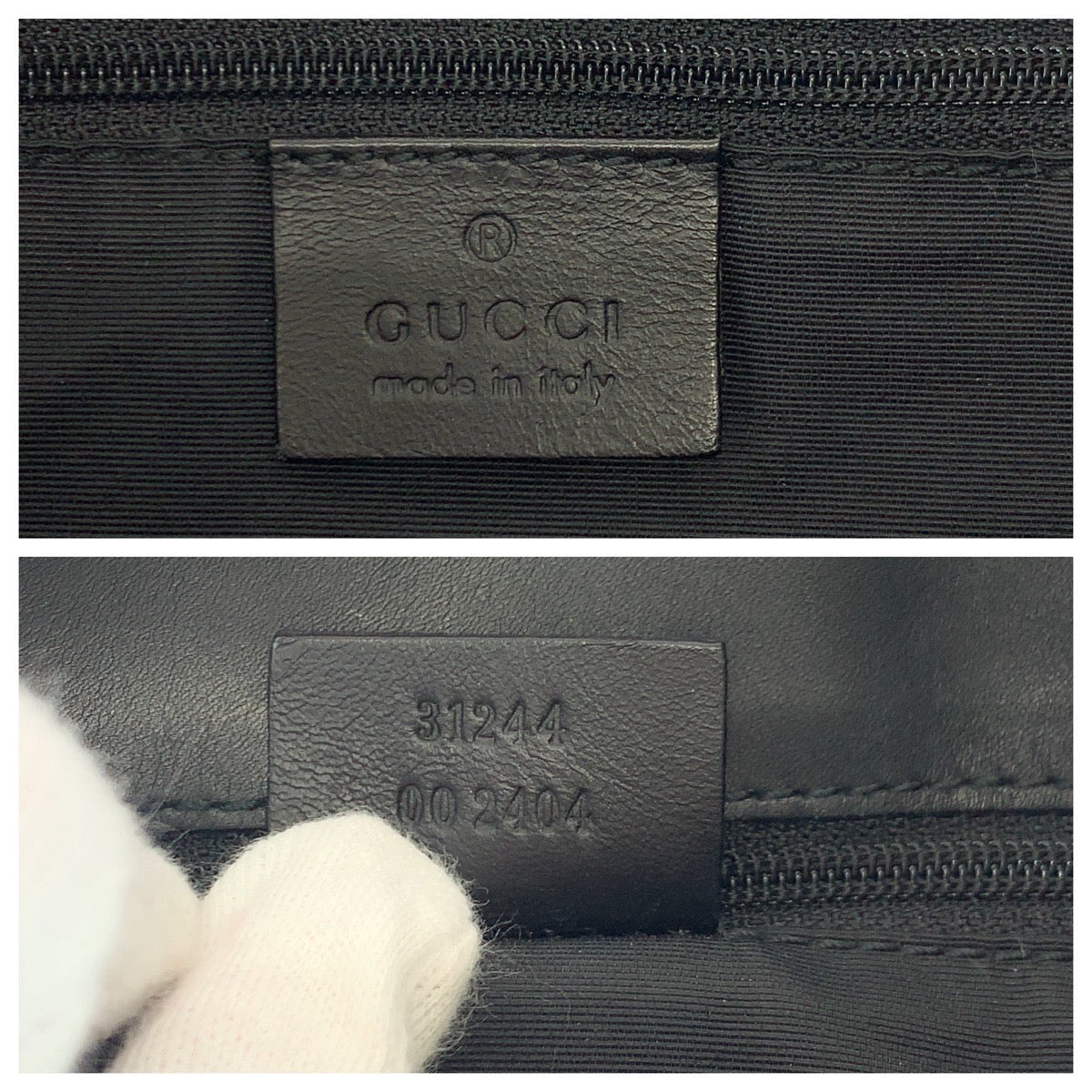 GUCCI Tote Bag 31244 GG canvas Black SilverMetal Tote Bag handbag Women Used