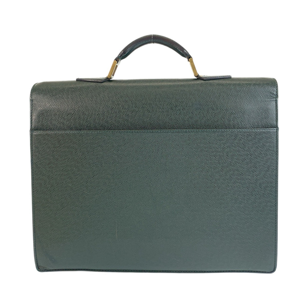 LOUIS VUITTON Business bag M30034 leather Episea Dark Green Gold Metal Business bag briefcase Taiga Moscova mens Used