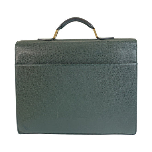 LOUIS VUITTON Business bag M30034 leather Episea Dark Green Gold Metal Business bag briefcase Taiga Moscova mens Used