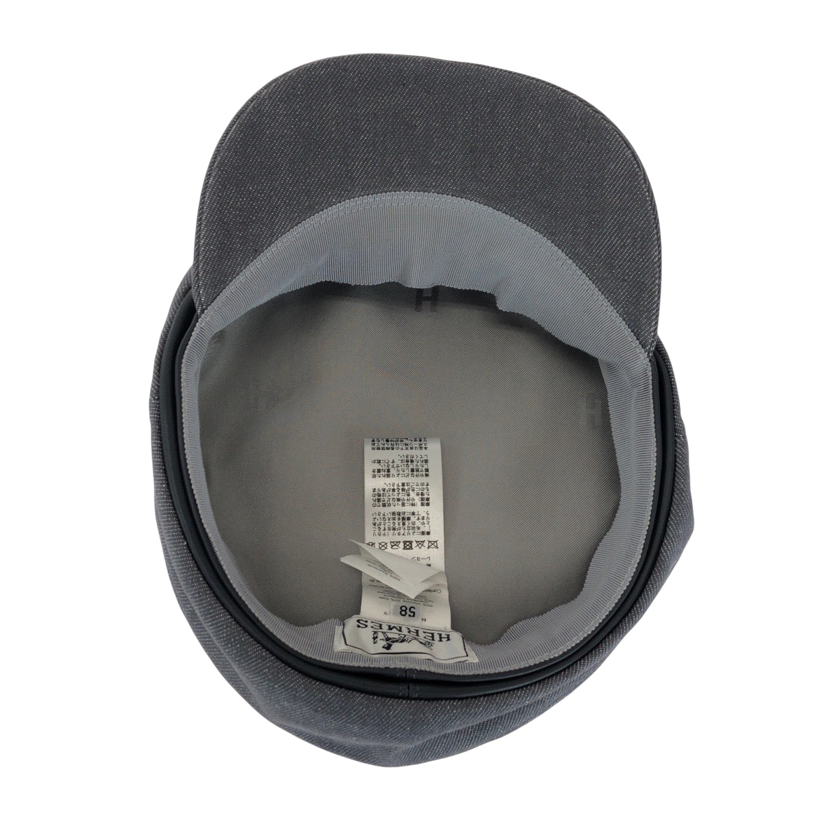 HERMES Casquette Cotton, Viscose gray Casquette Serie Women 58 Used