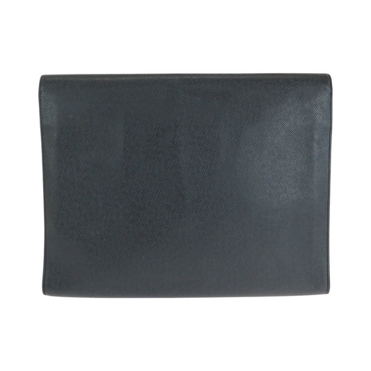 LOUIS VUITTON Business bag M31062 leather Ardoise Black SilverMetal Business bag briefcase Taiga Minuto mens Used