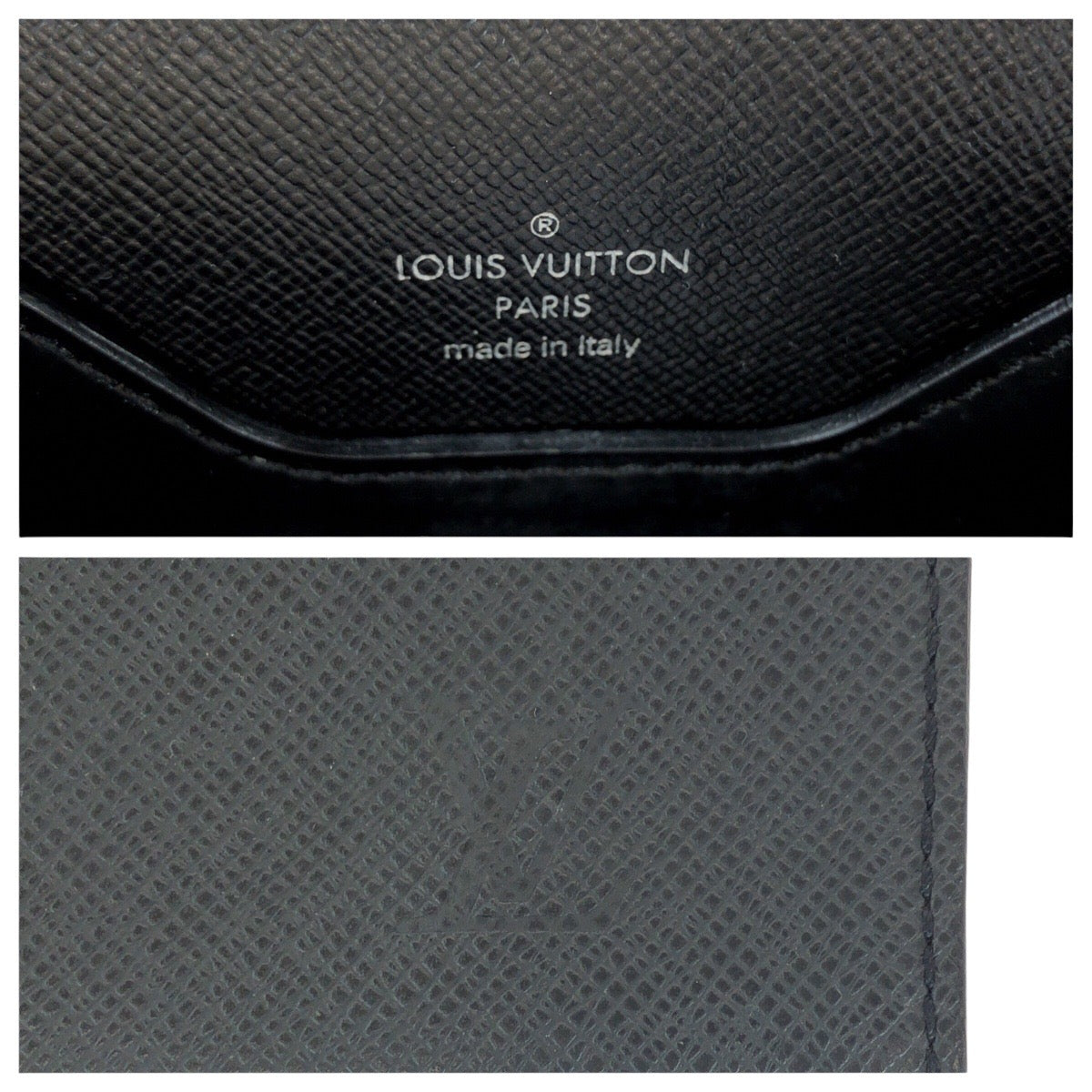 LOUIS VUITTON Business bag M31062 leather Ardoise Black SilverMetal Business bag briefcase Taiga Minuto mens Used