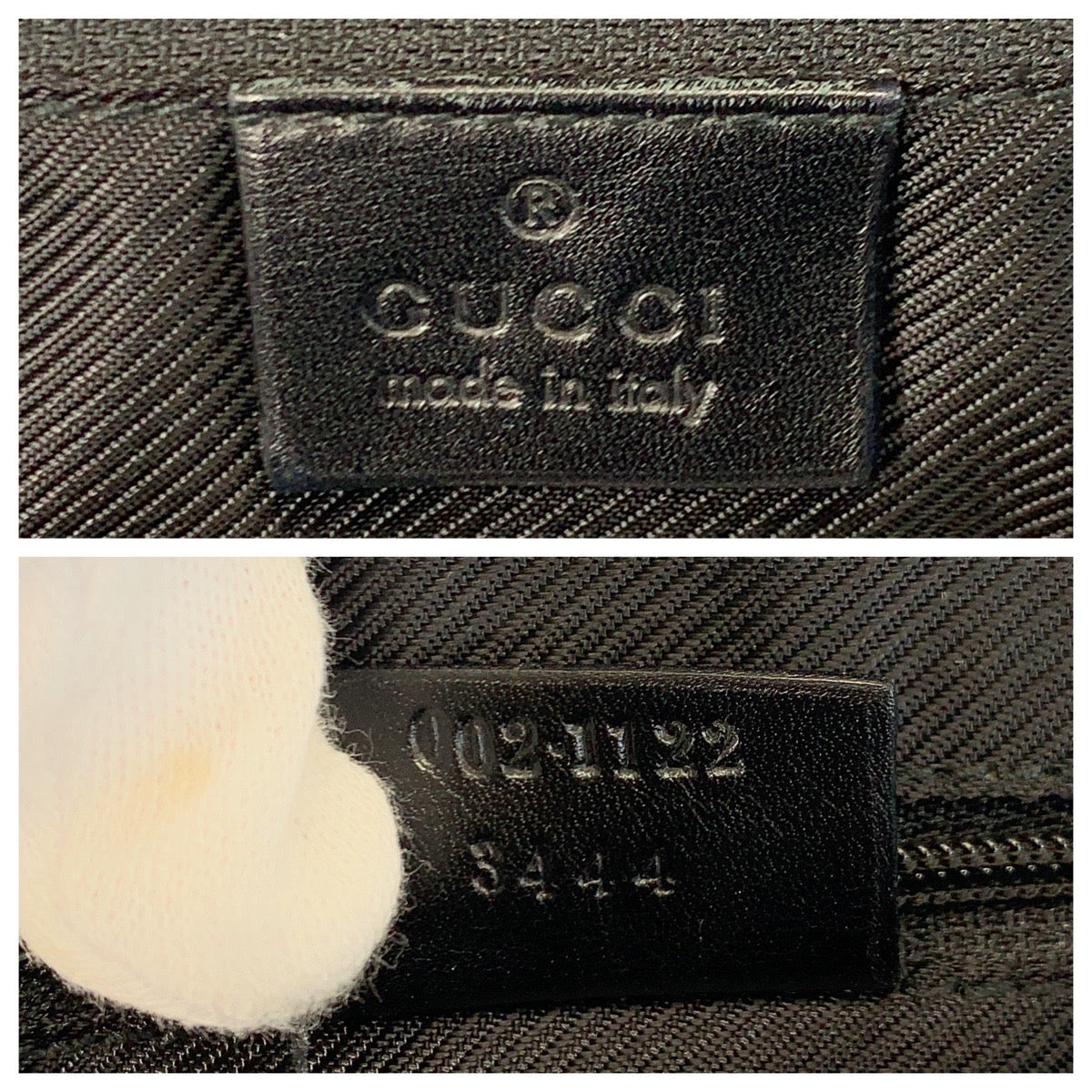 GUCCI Tote Bag 002 1122 GG canvas, leather Black GoldMetal Tote Bag Shoulder Bag Women Used