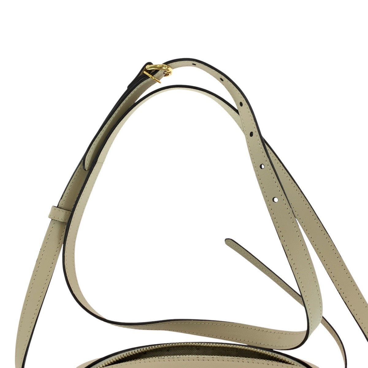 GUCCI Shoulder Bag 675776 leather White Cream Gold Metal Shoulder Bag Camera bag GG star Women Used