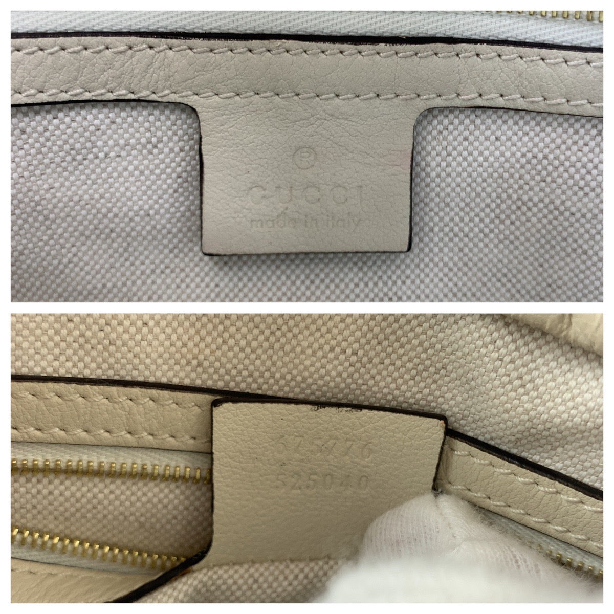 GUCCI Shoulder Bag 675776 leather White Cream Gold Metal Shoulder Bag Camera bag GG star Women Used