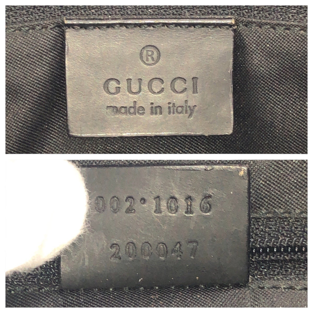 GUCCI Tote Bag 002 1016 GG canvas Black SilverMetal Tote Bag Shoulder Bag Bamboo Women Used