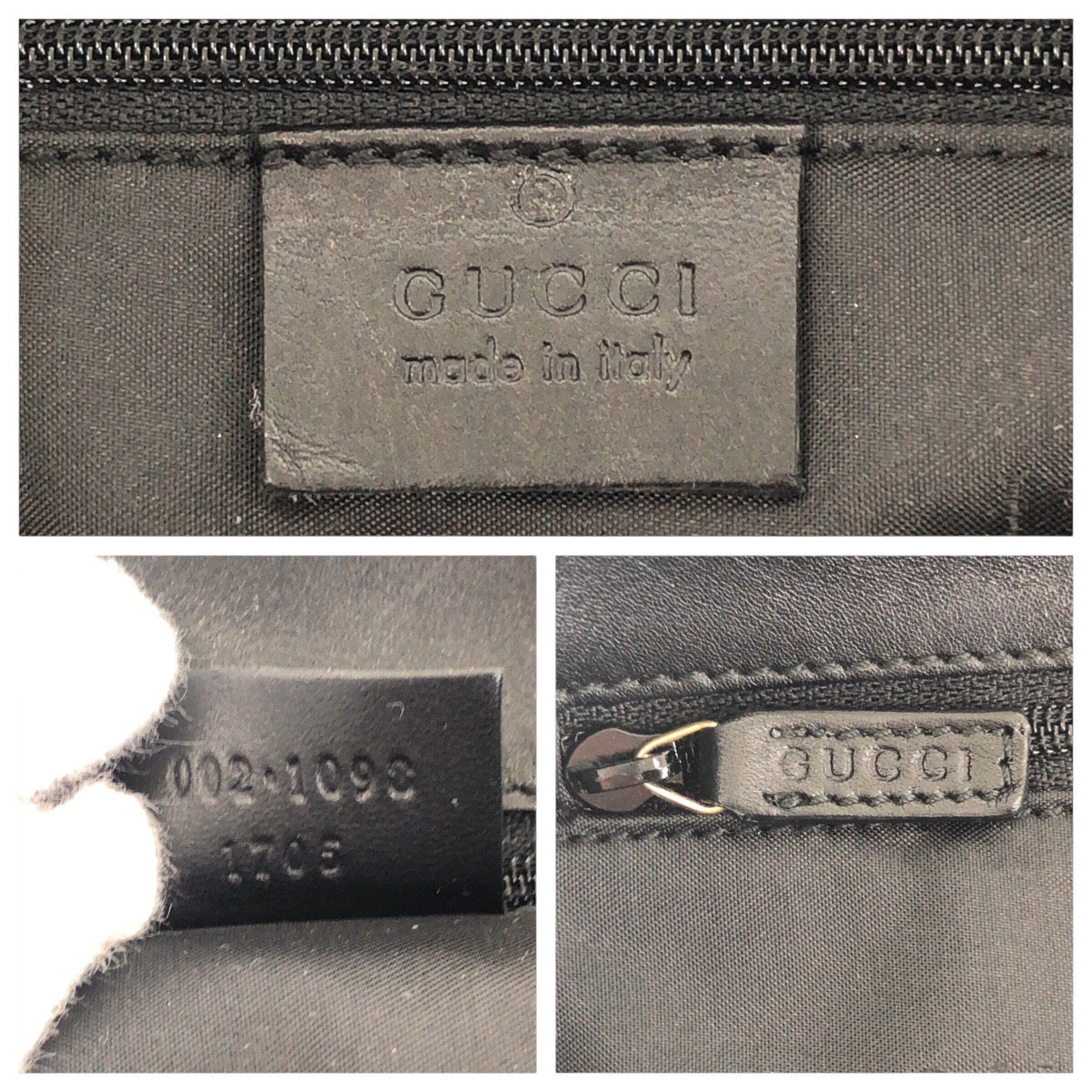 GUCCI Tote Bag 002 1098 GG canvas Black GoldMetal Tote Bag Shoulder Bag Women Used