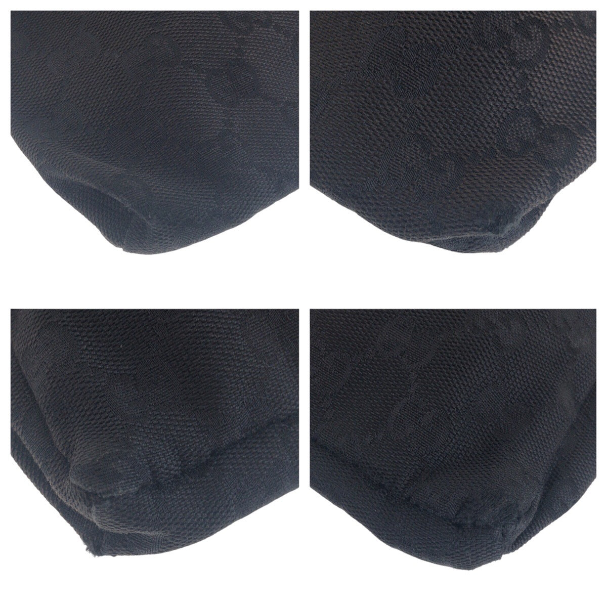 GUCCI Sling bag 28566 GG canvas, leather Black SilverMetal Sling bag, waist pouch, bum bag mens Used