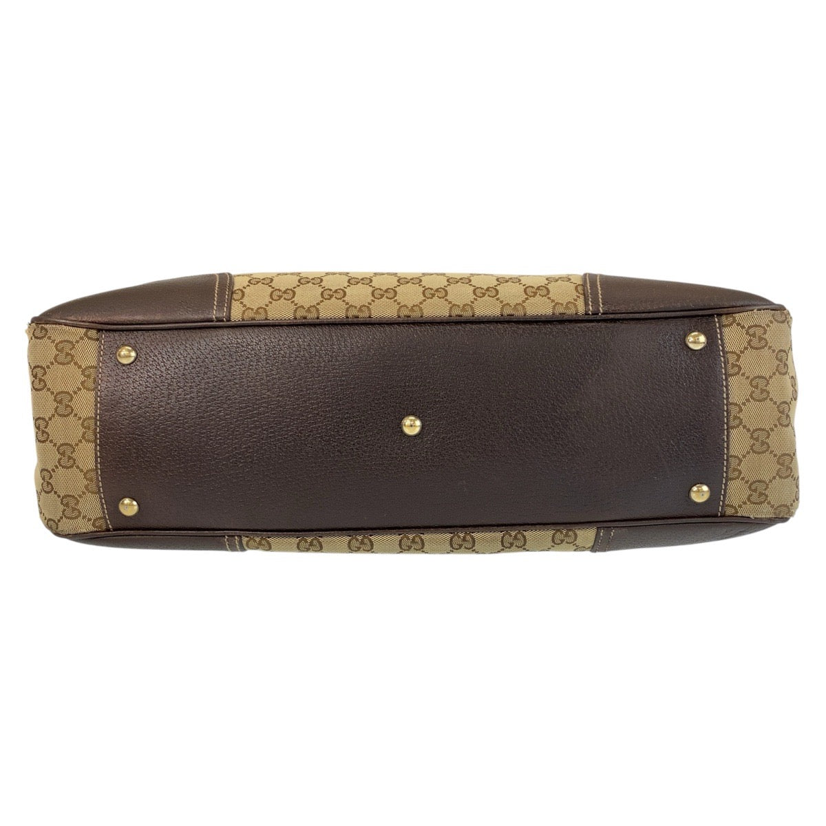 GUCCI Tote Bag 161719 GG canvas, leather Beige Brown Gold Metal Tote Bag Shoulder Bag Sherry Line Princess Women Used