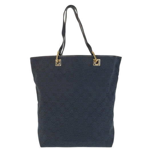 GUCCI Tote Bag 002 1098 GG canvas, leather Black GoldMetal Tote Bag Shoulder Bag Women Used