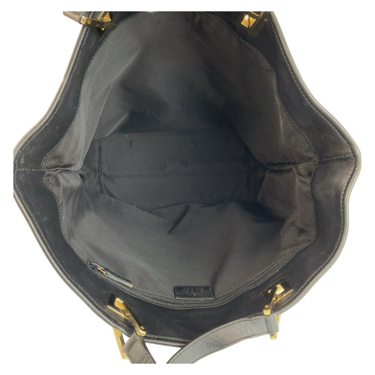 GUCCI Tote Bag 002 1098 GG canvas, leather Black GoldMetal Tote Bag Shoulder Bag Women Used