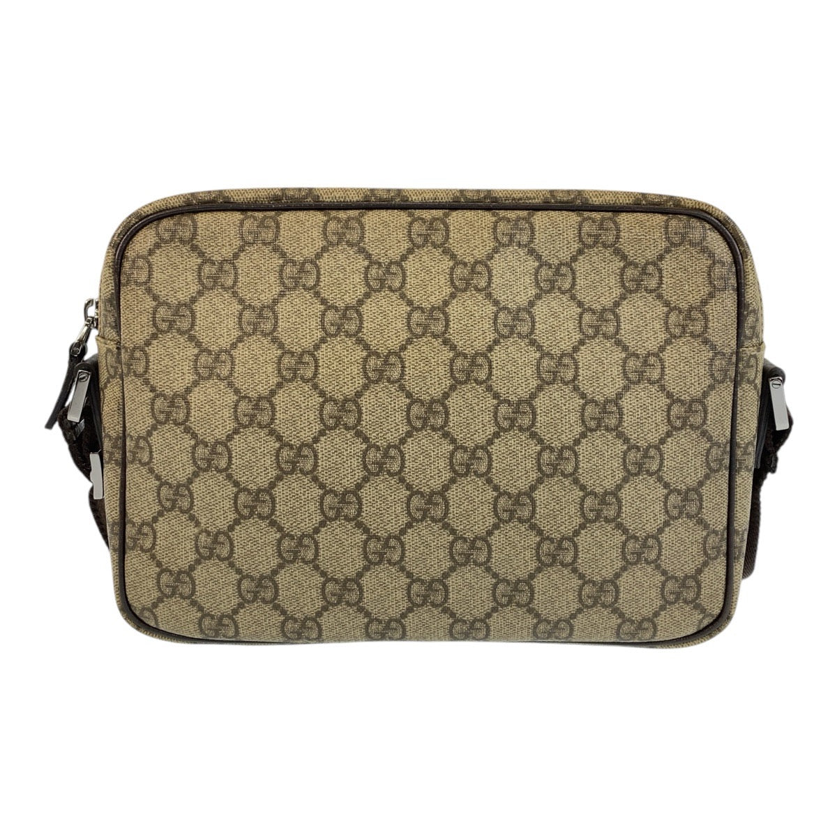 GUCCI Shoulder Bag 114291 GG Supreme canvas, leather Brown beige Crossbody Shoulder Bag Pochette Women Used