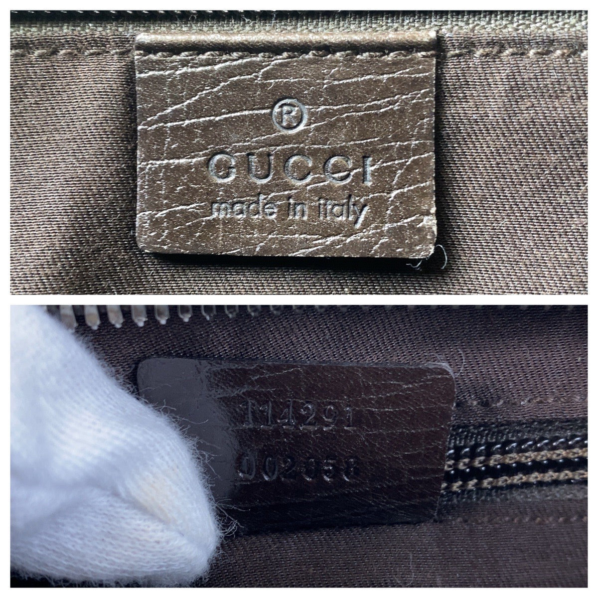 GUCCI Shoulder Bag 114291 GG Supreme canvas, leather Brown beige Crossbody Shoulder Bag Pochette Women Used