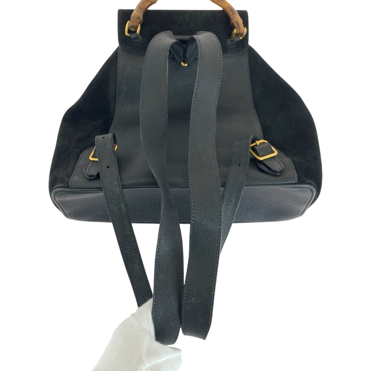 GUCCI Backpack 003 2058 0016 Suede, Leather black Backpacks & Daypacks Backpacks Bamboo Women Used